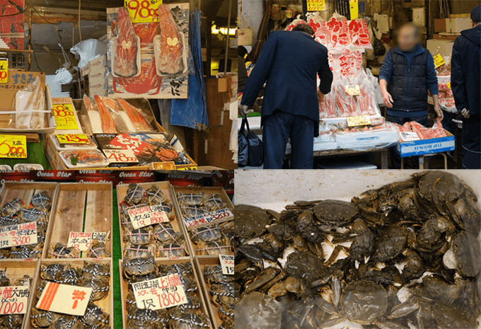 18年12月アメ横に売っている蟹を見てきました 地下のアジアンマーケットには上海蟹やモクズ蟹が売っていた 通販でカニを買うならこのサイト
